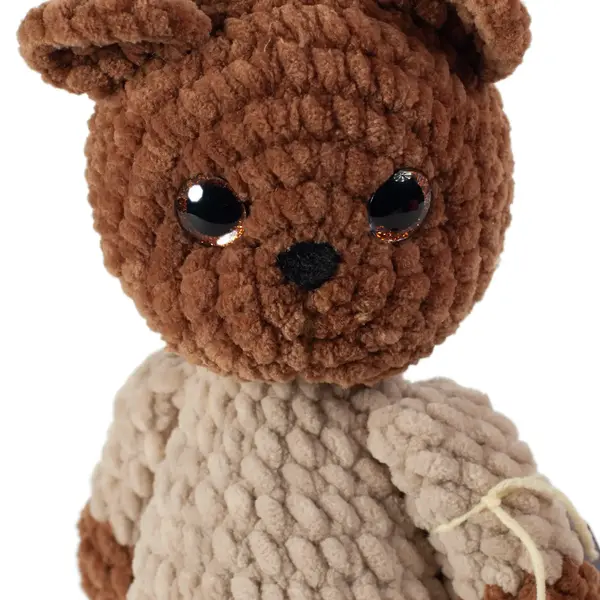 Игрушка ручной работы "Шоколадный мишка в бежевой кофте" 2500 Игрушкин мир, мягкие игрушки ручной работы