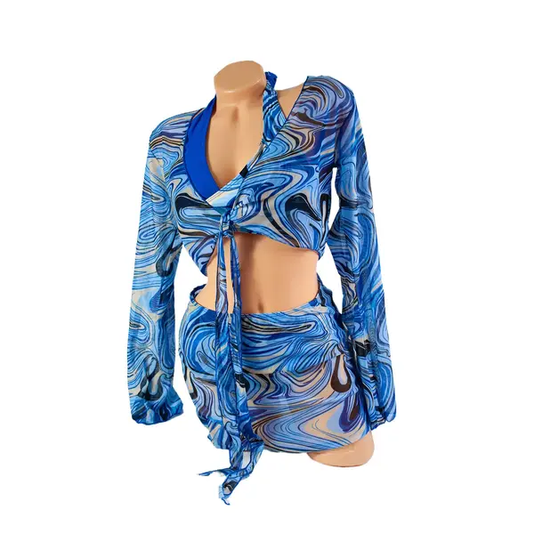 Купальник Solarpop синий 11500 Bella Bikini, магазин купальников