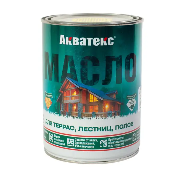 Масло для террас, лестниц, полов Акватекс 0,75 л 4500 Русский лес, ​компания