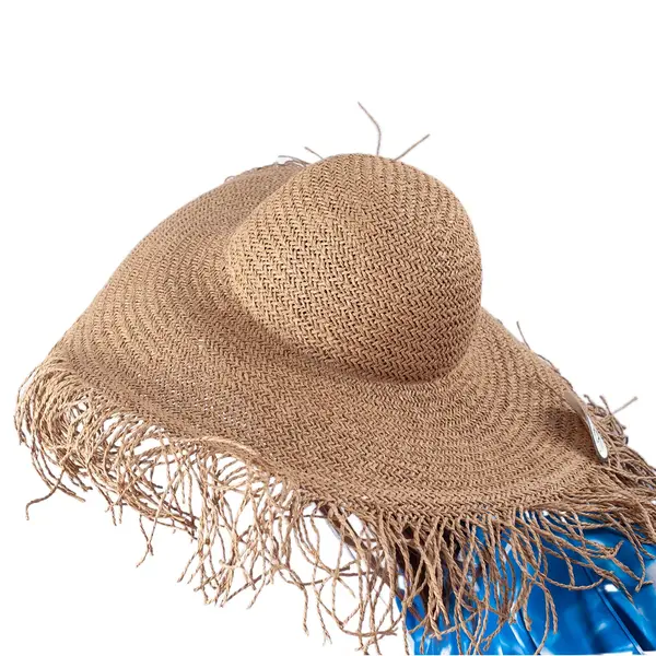 Шляпа пляжная соломенная с широкими полями 11000 Britel_ka, отдел купальников