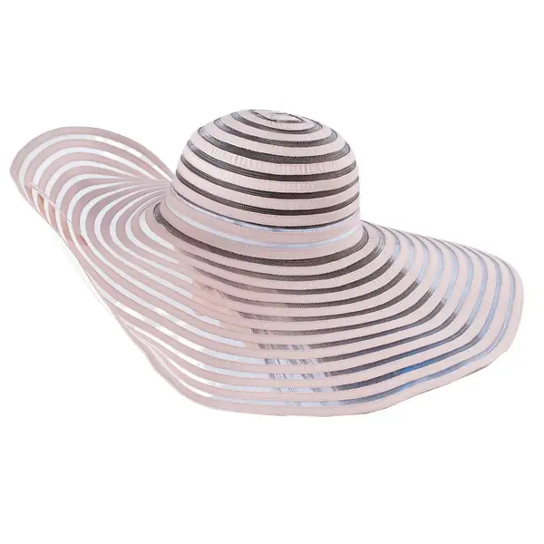 Шляпа пляжная с широкими полями розового цвета 9000 Britel_ka, отдел купальников