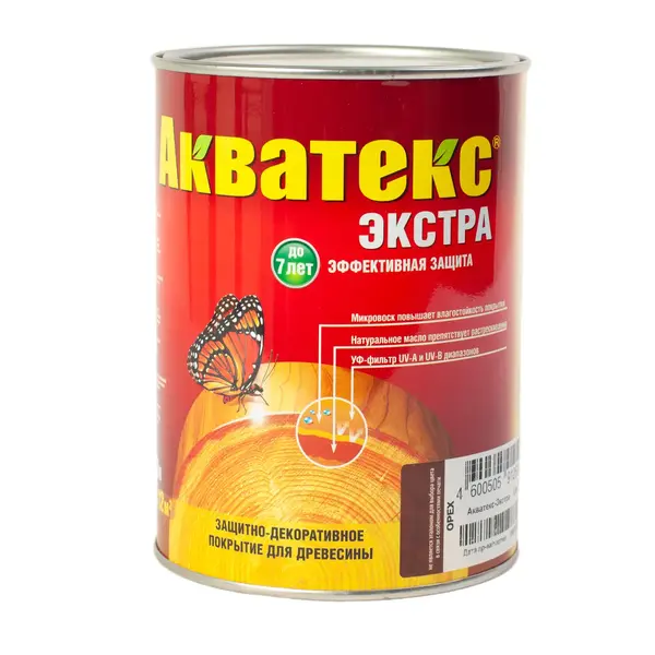 Защитное декорирующее покрытие для древесины Акватекс Экстра 2 кг 11700 Русский лес, ​компания