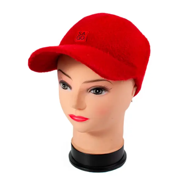 Бейсболка женская красного цвета Альпак размер M SAGA 9500 Hat & Cap,бутик головных уборов