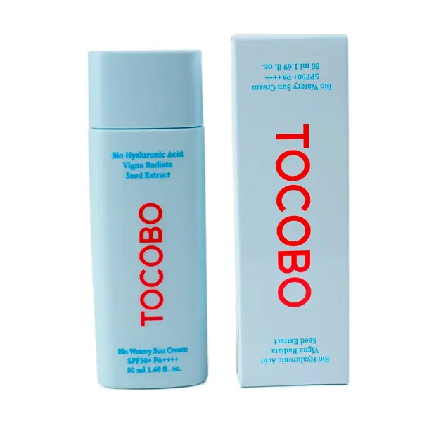 Лёгкий увлажняющий солнцезащитный крем Tocobo Bio Watery Sun Cream SPF50+ PA++++ 9000 Марафет, магазин косметики