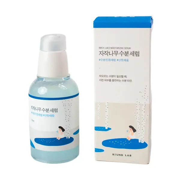 Увлажняющая сыворотка с берёзовым соком Round Lab Birch Juice Moisturizing Serum 8000 Марафет, магазин косметики