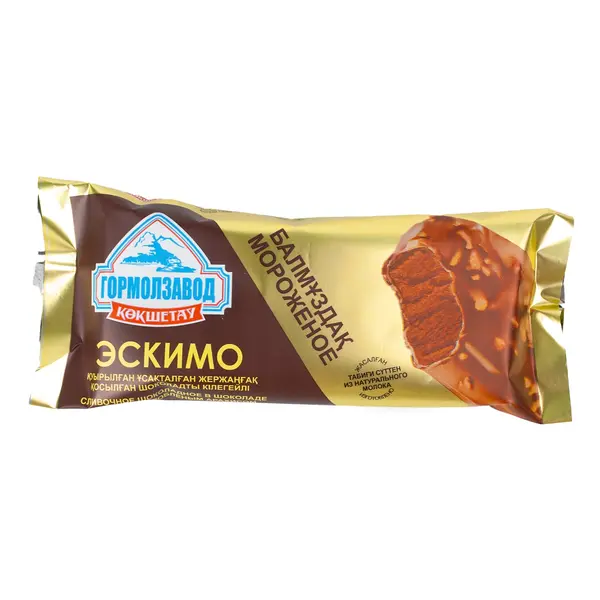 Эскимо шоколадное в глазури с орехами 415 Гормолзавод, ​молочный павильон