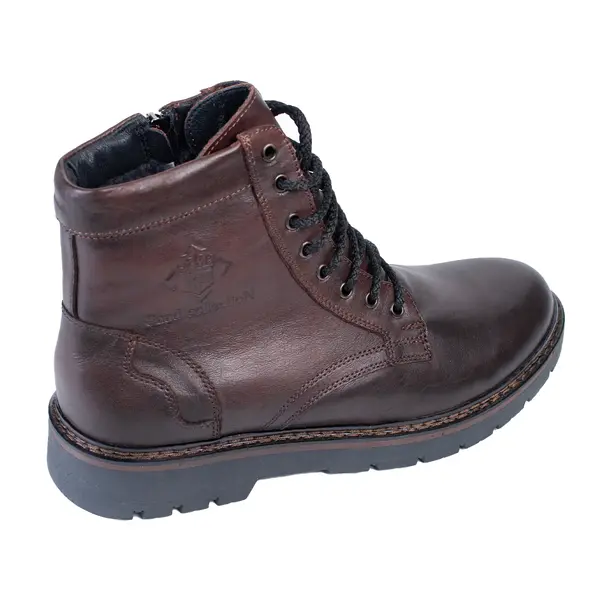 Ботинки мужские коричневого цвета со шнуровкой Saad collection 33000 Zshoes, ​бутик обуви