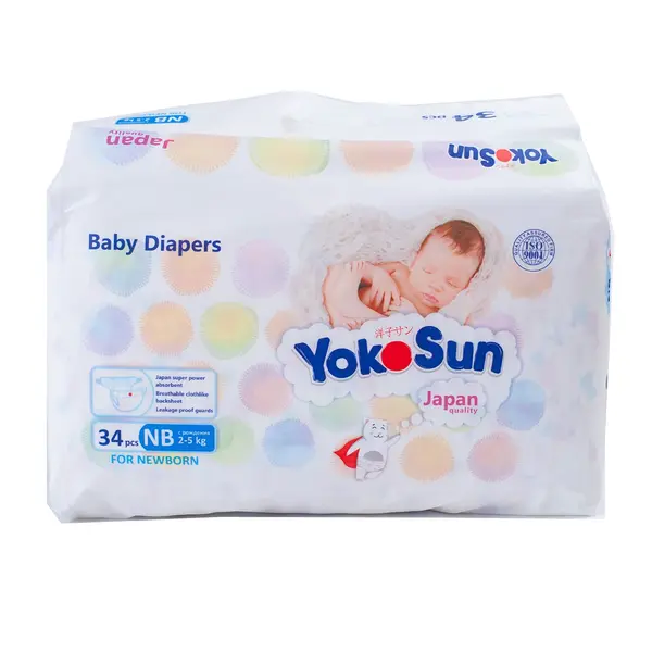 NB 34 Подгузники детские "YokoSun" для новорожденных до 5 кг 4275 Kinder (магазин детских товаров)