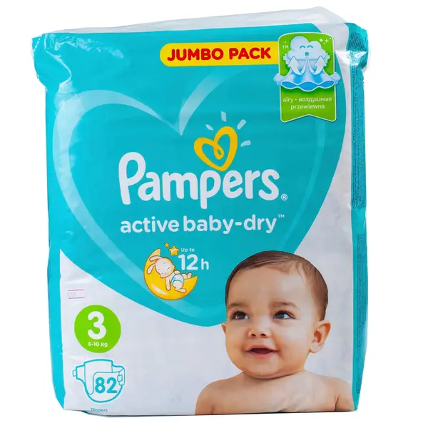 PAMPERS Подгузники Activ Baby Dry Midi 3 82 шт 9515 Kinder (магазин детских товаров)