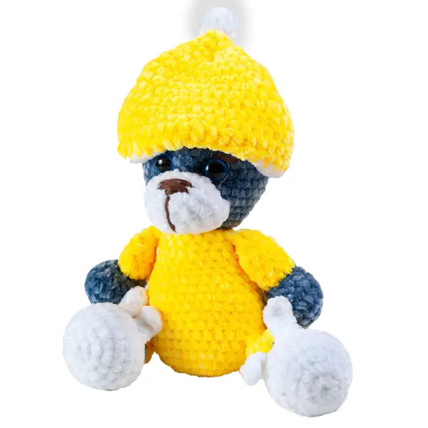 Мишка в желтой пижаме 2800 Игрушкин мир, мягкие игрушки ручной работы