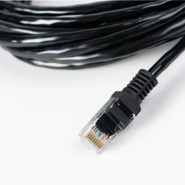 Патч-корд Cablexpert PP-12-5M/BK, черный Cable Patch cord UTP 5e-Cat 5м 600 Pixel, компьютерный центр