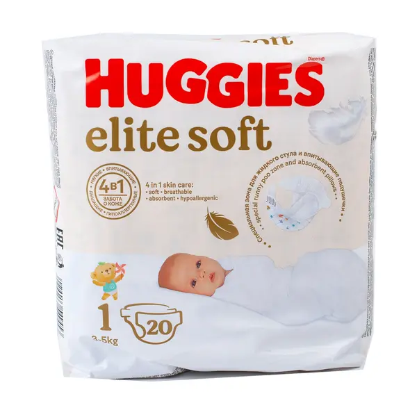 Подгузники Huggies Elite Soft 1 20 2738 Детский, магазин детской одежды и игрушек