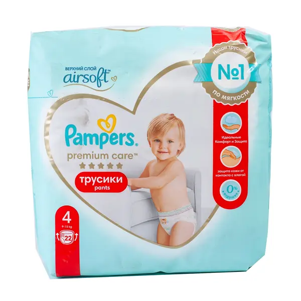 Трусики Pampers Premium care Pants Maxi 4 22 5361 Детский, магазин детской одежды и игрушек