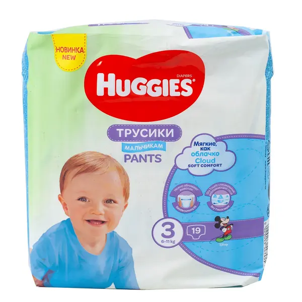 Трусики-подгузники Huggies для мальчиков 3 19 3843 Детский, магазин детской одежды и игрушек
