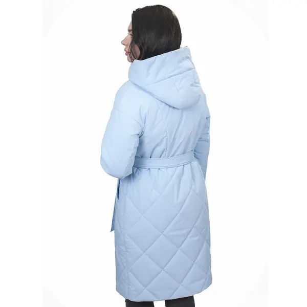 Удлиненная женская куртка голубого цвета 75000 LeMaR store, бутик женской верхней одежды