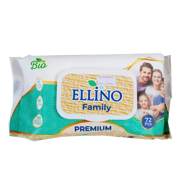 Влажные салфетки Elling Family 72 шт 600 Kinder (магазин детских товаров)