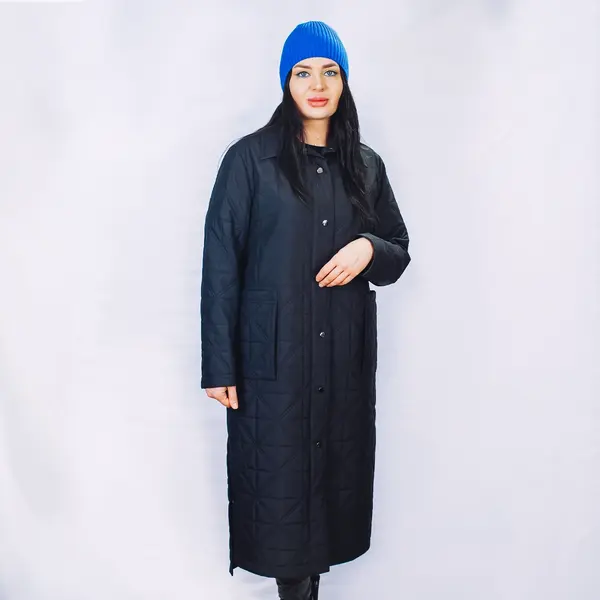 Женское пальто черного цвета стеганое 105000 LeMaR store, бутик женской верхней одежды