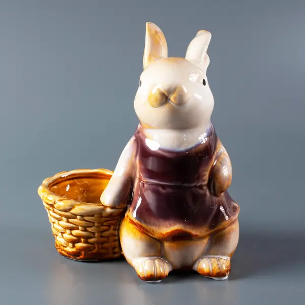 Декоративная подставка "Пасхальный кролик с корзиной" 4990 For home Kokshetau, магазин посуды