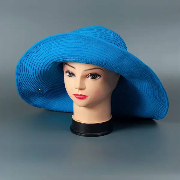 Шляпка синего цвета 7100 Hat & Cap,бутик головных уборов