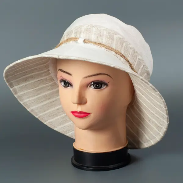 Шляпка женская ХБ с полосками 6900 Hat & Cap,бутик головных уборов