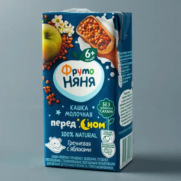 Кашка гречневая "Перед сном" со вкусом яблока Фрутоняня 0,2 л 375 Kinder (магазин детских товаров)
