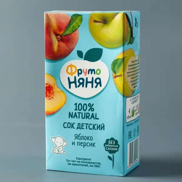 Сок детский Фрутоняня со вкусом яблоко-персик 0,5 л 540 Kinder (магазин детских товаров)