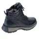 Ботинки  мужские черного цвета из натуральной кожи со шнуровкой и подошвой цвета хаки 33000 Zshoes, ​бутик обуви