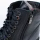 Женские ботинки черного цвета с тракторной подошвой из натуральной кожи с натуральным мехом 33000 Zshoes, ​бутик обуви