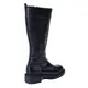 Женские сапоги черного цвета из натуральной кожи  с натуральным мехом 47500 Zshoes, ​бутик обуви