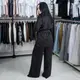 Костюм женский черного цвета рубашка и брюки 17500 Фифочка, магазин женской одежды